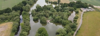 poolhall drone image